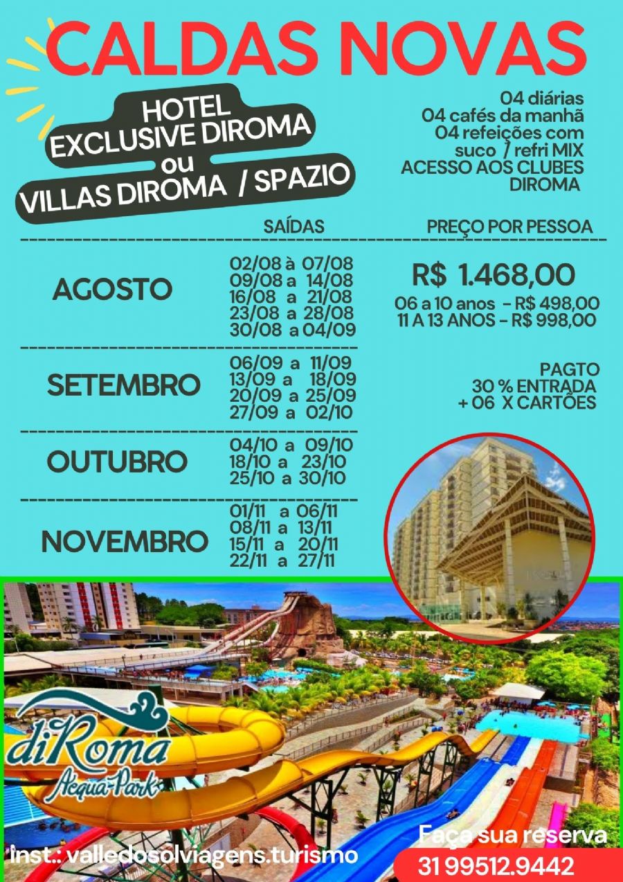 CALDAS NOVAS -   BAIXA TEMPORADA REDE DIROMA